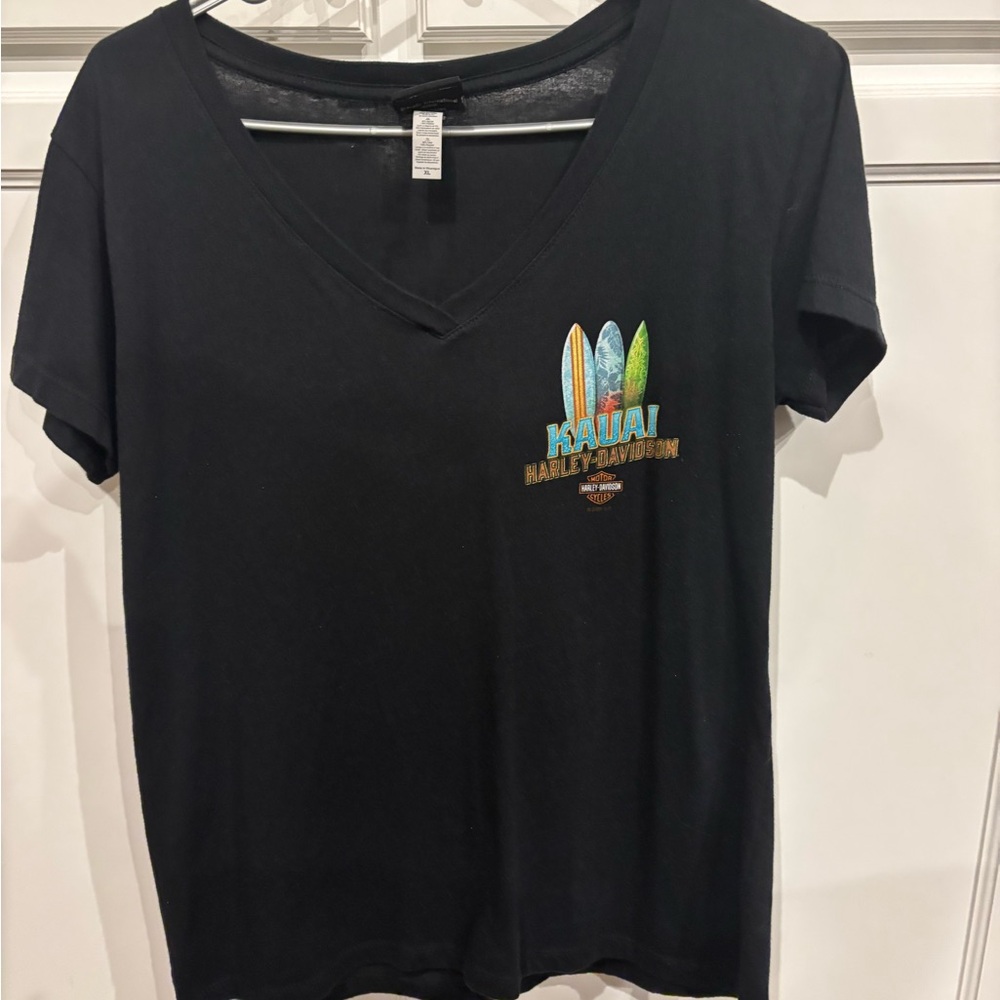 Harley-Davidson Black V-Neck Tee